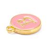Golden Plated Alloy Enamel Charms ENAM-Q437-14B-2