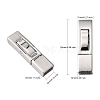 Non-Tarnish 304 Stainless Steel Bayonet Clasps X-STAS-F122-34P-3