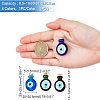 4Pcs 4 Colors Handmade Lampwork Perfume Bottle Pendants LAMP-FH0001-02-4