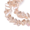 Electroplate Transparent Glass Beads Strands EGLA-Q139-01A-A02-3