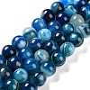 Natural Striped Agate/Banded Agate Beads Strands G-Z060-A01-C11-1