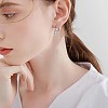 Anti-Tarnish Rhodium Plated 925 Sterling Silver Cute Cat Hoop Earrings for Women JE1005A-6