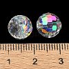 Half Rainbow Plated Glass Beads EGLA-P059-02B-HR02-3