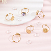 8Pcs 304 Stainless Steel Open Cuff Ring Component STAS-BBC0010-40G-4