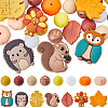 15 Styles Thanksgiving Day Food Grade Eco-Friendly Silicone Beads SIL-SC0002-36-1