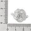 Brass Pave Glass Connector Charms KK-Z073-32P-04-3