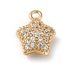 Brass Micro Pave Cubic Zirconia Pendants KK-F865-19G-1