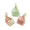 Brass Enamel Pendants KK-B155-05G-1