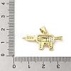 Rack Plating Brass Micro Pave Cubic Zirconia Pendants KK-C052-08C-G-3