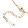 Brass Glass Star Pendant 304 Stainless Steel Cable Chain Necklaces for Women NJEW-JN05544-5