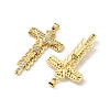Brass Micro Pave Clear Cubic Zirconia Pendants KK-C169-04G-2