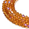 Transparent Electroplate Glass Beads Strands GLAA-F029-3mm-D28-3