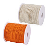 Craftdady 2Rolls 2 Colors Earthy Colored Jute Cord OCOR-CD0001-06-1