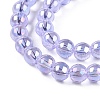 Electroplate Transparent Glass Beads Strands X-GLAA-T032-T4mm-AB01-4