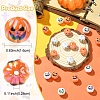 10Pcs 2 Colors Halloween UV Plating Acrylic Beads OACR-YW0003-61-3