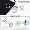 12Pcs Stainless Steel Grooved Finger Ring Settings STAS-UN0038-94A-5
