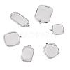 6Pcs 6 Styles 304 Stainless Steel Pendant Cabochon Settings STAS-TA0005-71P-3