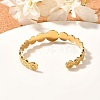 304 Stainless Steel Sun Cuff Bangles BJEW-F457-25G-4