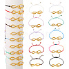 10Pcs 10 Color Alloy Infinity with Hope Link Bracelets Set for Men Women BJEW-TAC0008-01-1