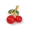 Brass Micro Pave Cubic Zirconia Pendants KK-R226-02G-2
