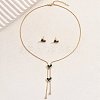 Stainless Steel Shell Heart Flower Fan Tassel Jewelry Set for Women XK7928-2-1