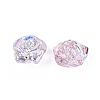 Electroplate Transparent Glass Beads Strands EGLA-N056-02A-04-3