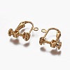 Brass Clip-on Earring Findings KK-F785-02G-1