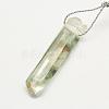 Natural Lodolite Quartz Pointed Pendants G-G694-C-03-2