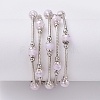 Fashion Glass Beads Wrap Bracelets BJEW-JB04989-03-3