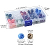 10 Colors 80Pcs Two-tone Opaque Acrylic Beads FIND-FS0002-68-4