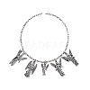 100pcs 10 Styles Tibetan Style Alloy Pendants TIBEP-CJ0001-42-8