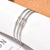 Tarnish Resistant Fashion 304 Stainless Steel Cuff Bangles Torque Bangles X-BJEW-H473-01P-5