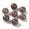 Natural Grey Agate No Hole Sphere Beads G-K353-04C-06-1