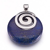 Natural Dyed Lapis Lazuli Pendants KK-F751-D20-2