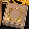 304 Stainless Steel Multi-strand Bracelets BJEW-Q040-05G-1