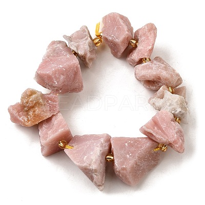 Raw Rough Natural Pink Opal Beads Strands G-Z087-B21-1