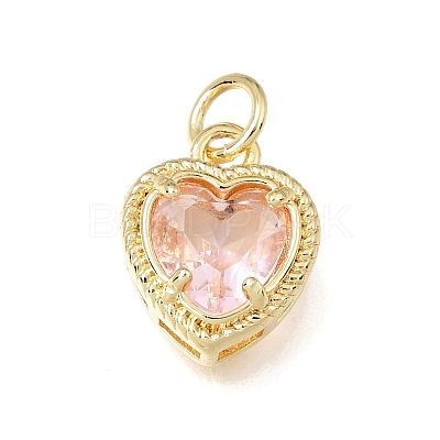 Brass Glass Pendants KK-E802-16G-1