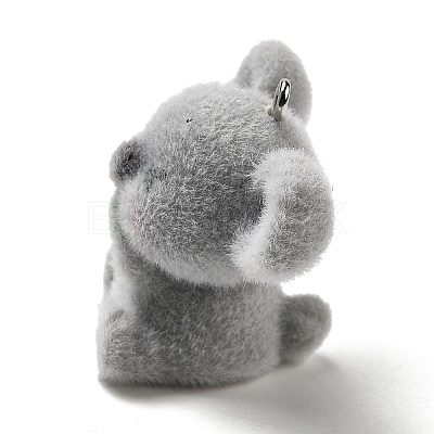 Flocky Resin Pendants RESI-E059-04D-1