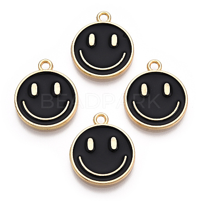 Light Gold Tone Alloy Enamel Pendants ENAM-N056-197F-1