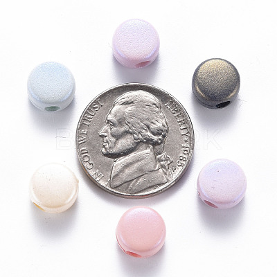 Spray Painted Acrylic Beads MACR-S373-05J-1