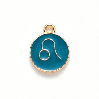 Alloy Enamel Pendants ENAM-S124-01B-05G-1