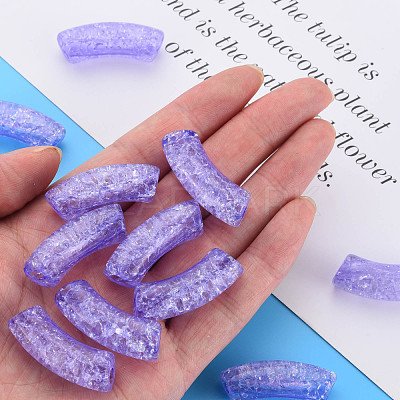 Transparent Crackle Acrylic Beads CACR-S009-001B-N47-1