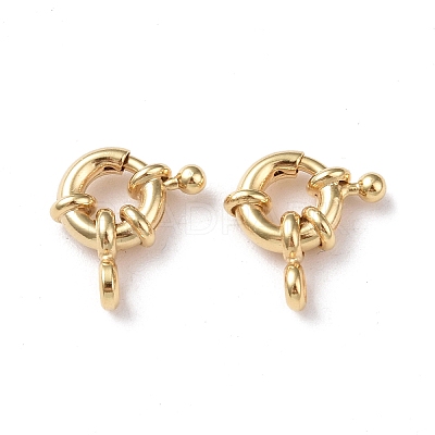 Eco-friendly Brass Spring Ring Clasps KK-D082-02G-A-1
