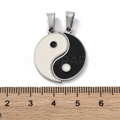 201 Stainless Steel Split Pendants STAS-Q342-17P-1