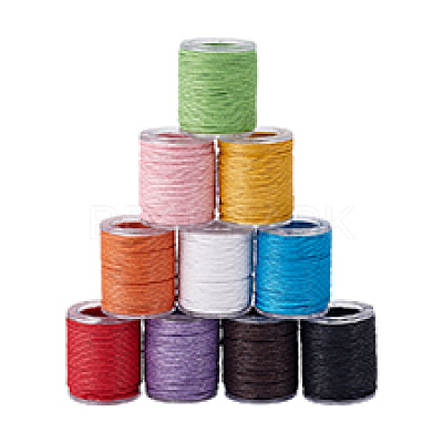 10 Rolls 10 Colors Waxed Nylon Cord DIY-WH0656-17B-1
