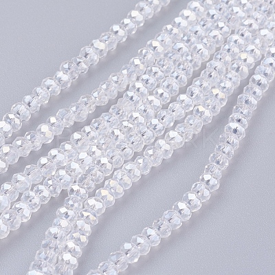 Electroplate Glass Beads Strands EGLA-R048-2mm-01-1