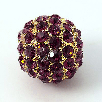Alloy Rhinestone Beads RB-A034-10mm-A11G-1