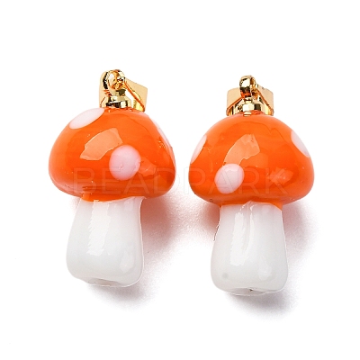 Handmade Lampwork Pendants LAMP-S069-08G-1