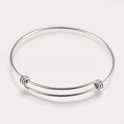 Tarnish Resistant 304 Stainless Steel Expandable Bangles STAS-K182-20P-1