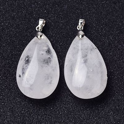 Natural Quartz Crystal Pendants G-D084-01P-B17-1